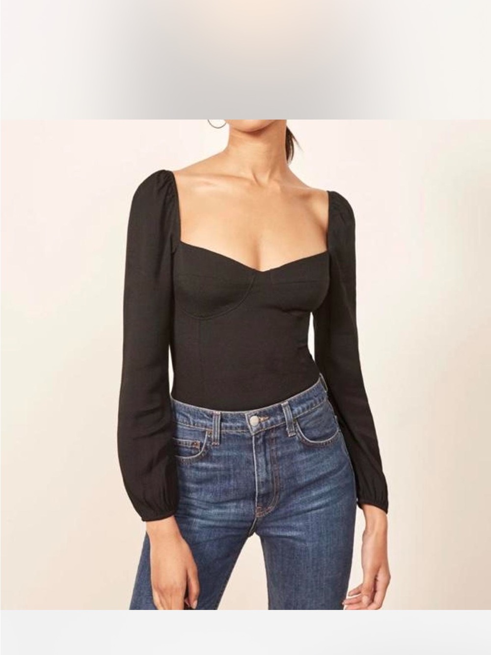 Reformation Reign Top in Black Size 2 (XS)